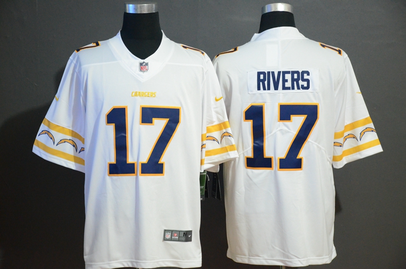 Men's Los Angeles Chargers Philip Rivers #17 White Jersey